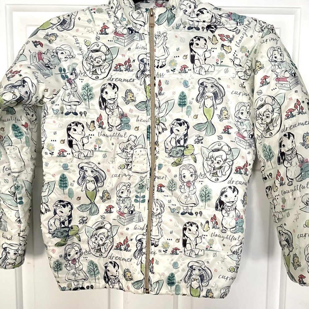 Disney Princess Girls Size 7/8 Light Puffer‎ Jacket